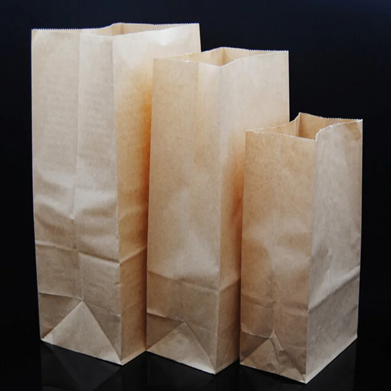 Подарочный пакет из крафт-бумаги для закусок Конфеты упаковочные мешки печенья