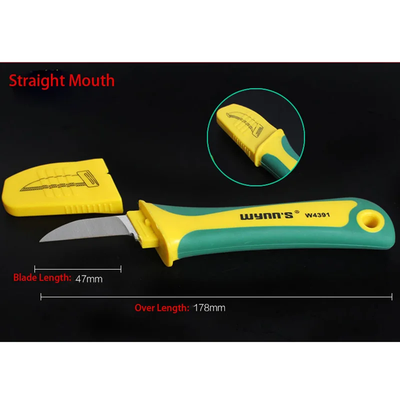 Wynns прямой/Изогнутый Рот кабель зачистки проводов нож электрика для ручные