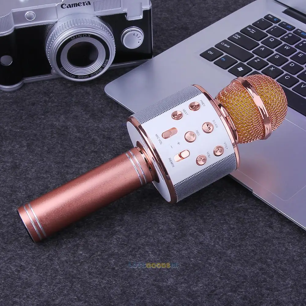 Новые поступления faroot WS-858 4 цвета ручной KTV караоке микрофон беспроводной микрофон-динамик семья микрофон