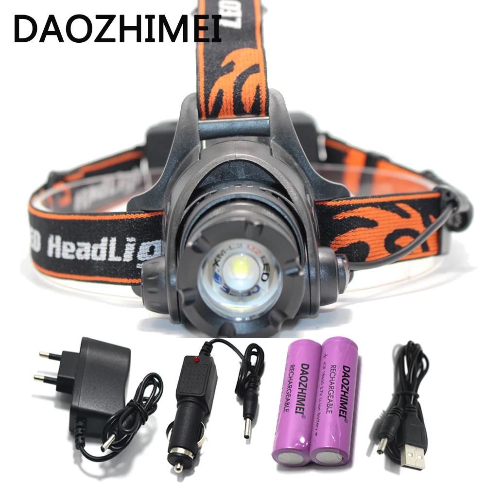 6000лм светодиодный налобный фонарь Рыбалка XML L2 3 режима масштабируемый