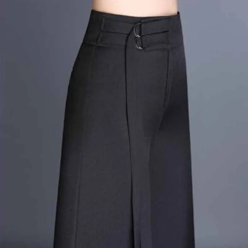 

New Arrival Spring Autumn Women Suits Pants Black High Waist OL Pants Female Loose Long Wide Leg Trousers pantalones mujer