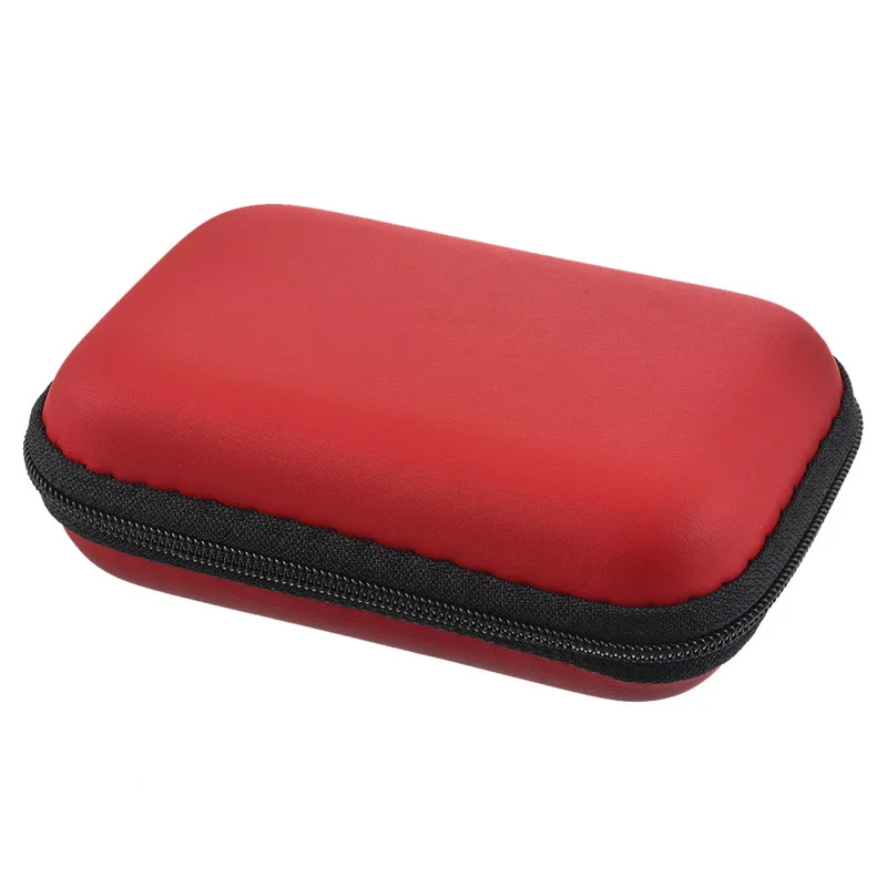 Red 12x8cm Urijk коробка для хранения, чехол, квадратный Органайзер проводов для наушников, коробка для передачи данных, кабели, контейнер для монет, наушников, цветная защитная коробка 8 см - Цвет: Red 12x8cm