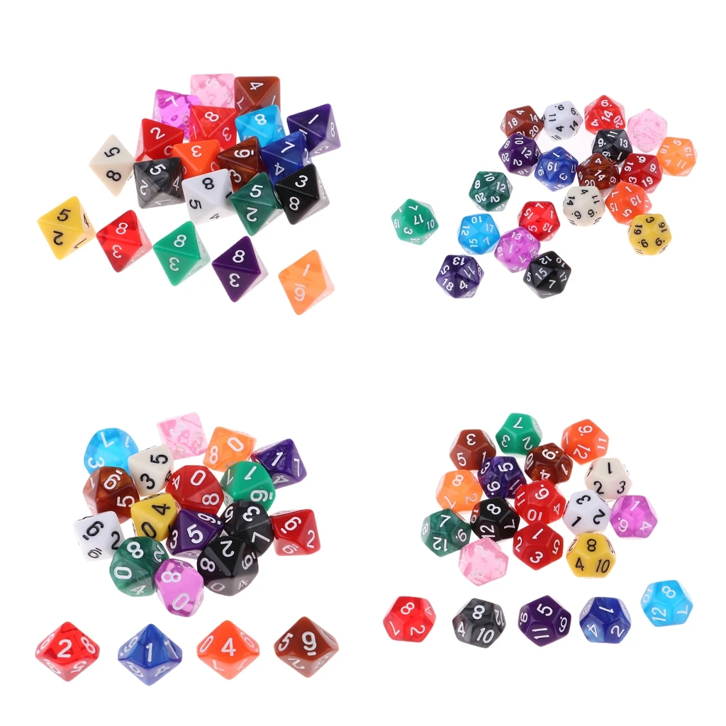 20 штук многогранные кости набор для настольной игры Дети Математика Практика