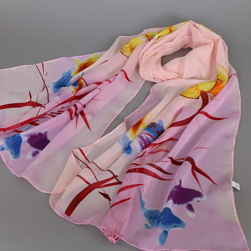 Весна и осень новые высококачественные модные женские шарфы шифоновые с