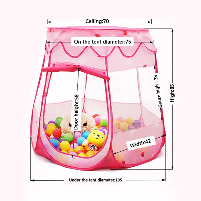 

2021 New Baby Playpen Play Yard Tienda Corralito Kids Tent Safe Play House Playpen Balls Indoor Ball Pool Princess Play Tent Mes