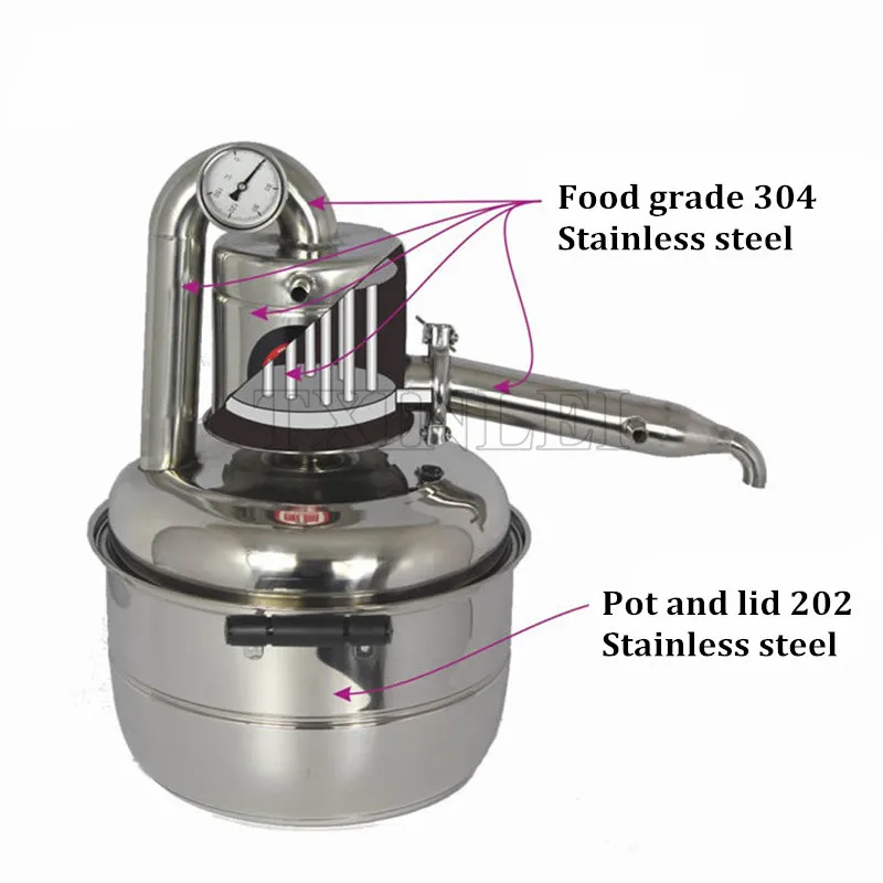 15L дистиллятор бар бытовой техники вино перегонный куб дистиллированной воды baijiu
