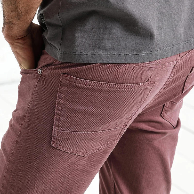 SIMWOOD Весна 2019 новые джинсы Для мужчин Фиолетовый Красный тёмный деним Slim Fit