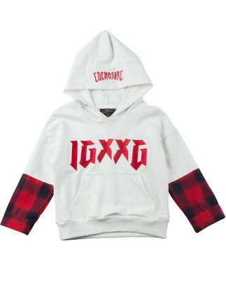 

Kids Hoodies Korean Casual Plaid Stitching Sweatshirts For Boys Clothing Spring Autumn Letter Hooded Pullover Toddler Clothes