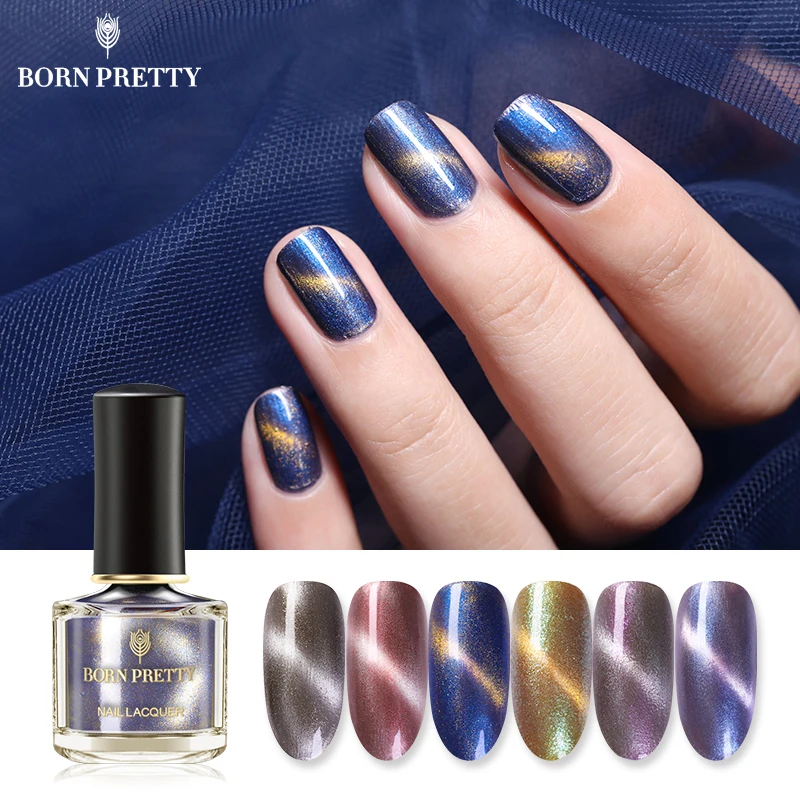 BORN PRETTY 6 мл перламутровый лак для ногтей с эффектом кошачий глаз Блестящий