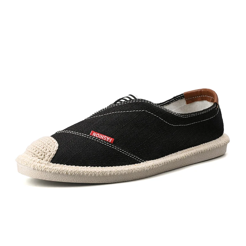 Hemmyi Hemp Mens Shoes Casual Summer Slip-On Breathable Tenis Masculino Adulto Comfortable Driving Man Shoe Support Dropshipping | Обувь
