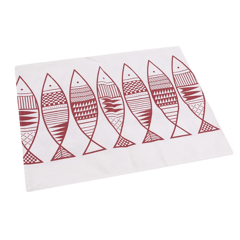 2019 простой стиль мультяшная Милая Рыбка Форма принт настольные бегуны украшение