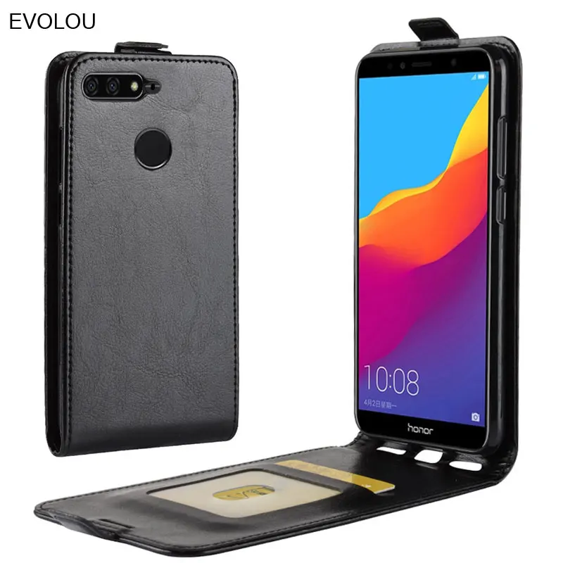 Вертикальный кожаный чехол портмоне с откидной крышкой для Huawei Честь 7C AUM L41 5 7