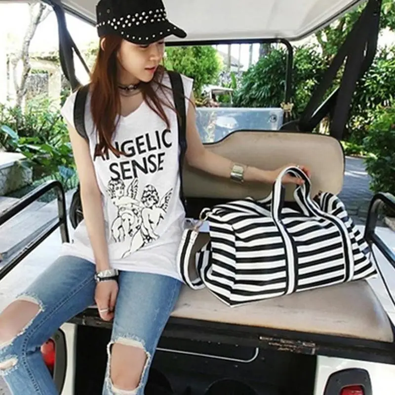 

Men PU Leather Bag Sawtooth Striped Male Big Crossbody Bags Duffle Unisex Handbags Travel Shoulder Bag with Shoes Pocket XA225WC