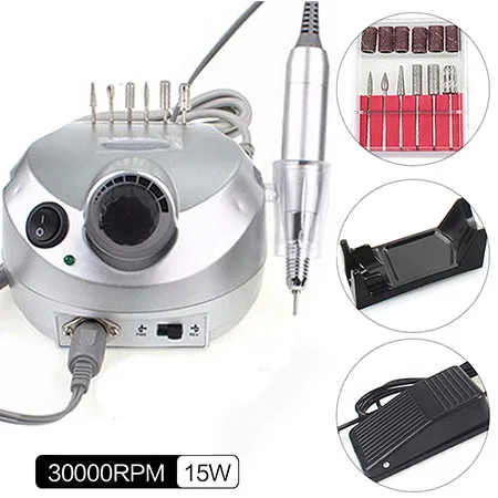 30000 RPM 15W Мощный 210 35000 об/мин маникюрный аппарат для маникюра, педикюрный набор, электрический мощный инструмент для росписи ногтей, модель наконечника, пилка для ногтей - Цвет: 30000 RPM 15W