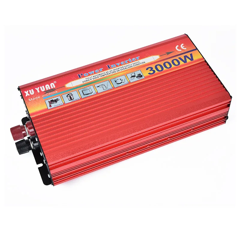 AOSHIKE 3000 Вт автомобильный инвертор DC 12V 24V к AC 110V 220V инверсор Авто преобразователь