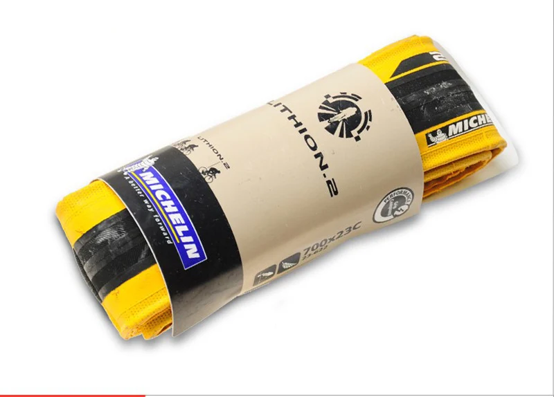 yellow Складные шины Michelin, LITHION-2 шины для шоссейного велосипеда 700* 23c, удобные высококачественные шины для велосипеда - Цвет: yellow