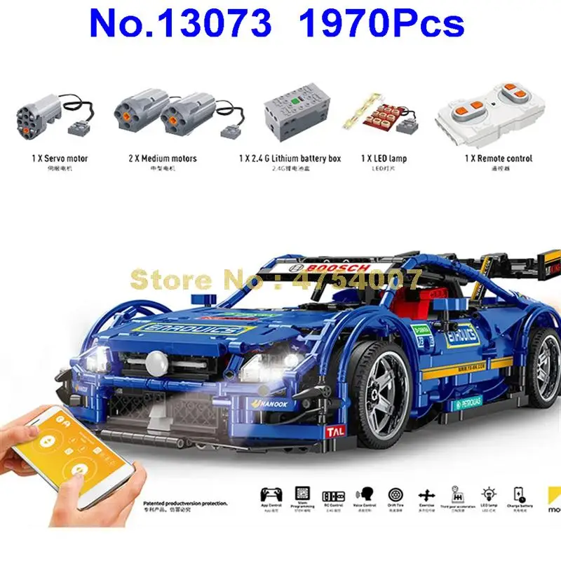 13073 technic 1970 шт moc-6687 приложение Программирование дистанционное управление rc автомобиль строительные блоки игрушки