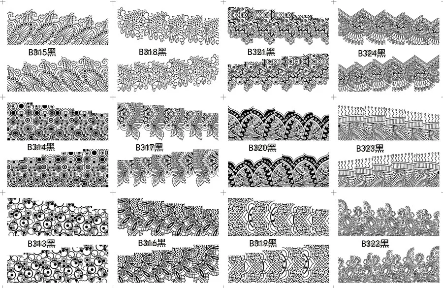 12 листов красоты черный белый цвета со шнуровкой с полной защитой и перемещение