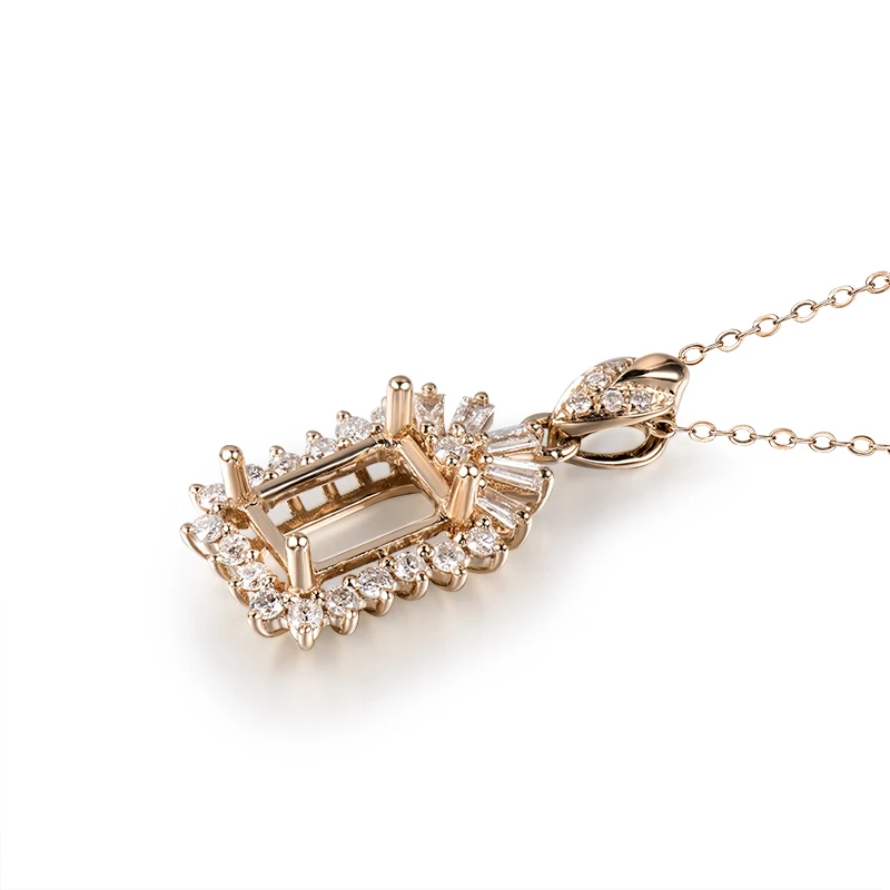 LOVERJEWELRY подвеска с изумрудной огранкой 5x7 мм желтое золото 18 карат 750 пробы на