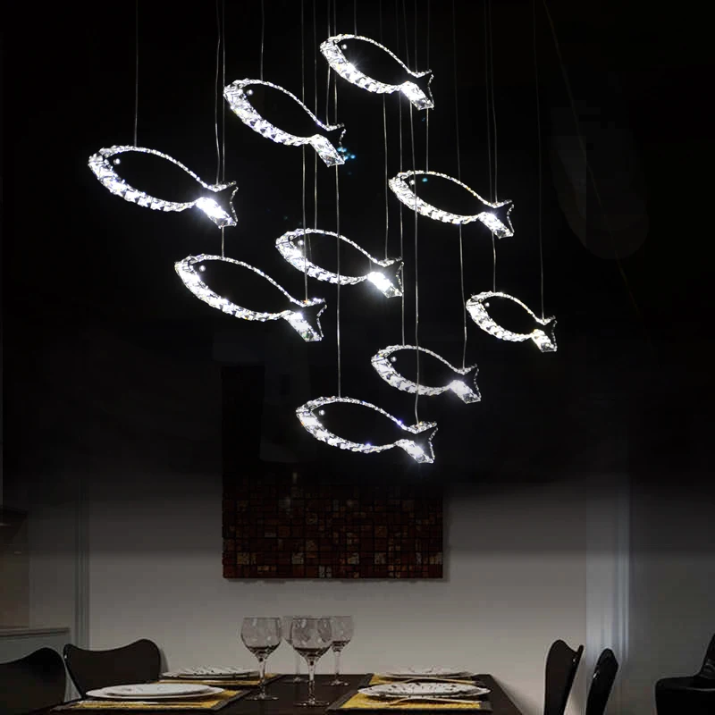 Restaurant Simple Annual Fish Lamp Nordic bedroom shopcase LED fish pendant lamps Modern Creative suspension Light Lampada | Освещение