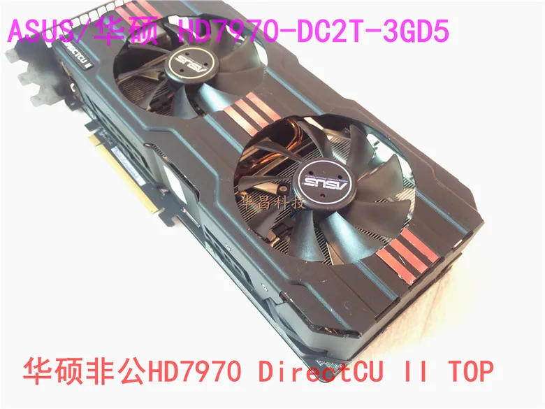 ASUS б/у оригинальная видеокарта HD7970 3G D5 Дискретная графика|Видеокарты| |