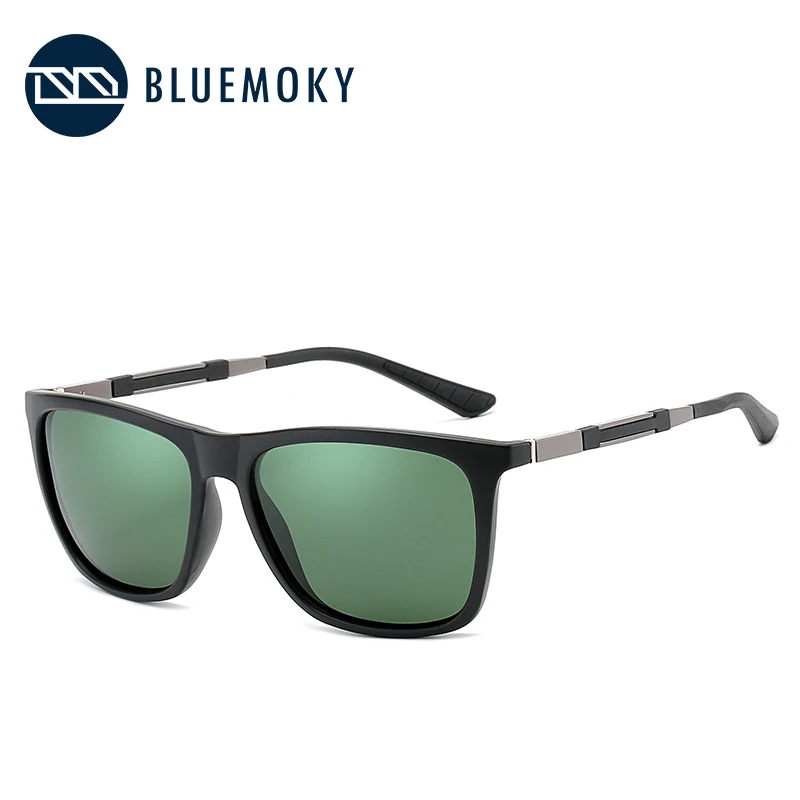 Мужские поляризованные солнцезащитные очки BLUEMOKY UV400 для вождения, Черные Квадратные Солнцезащитные очки для мужчин, Полароид, брендовые солнцезащитные очки для мужчин - Цвет линз: 002