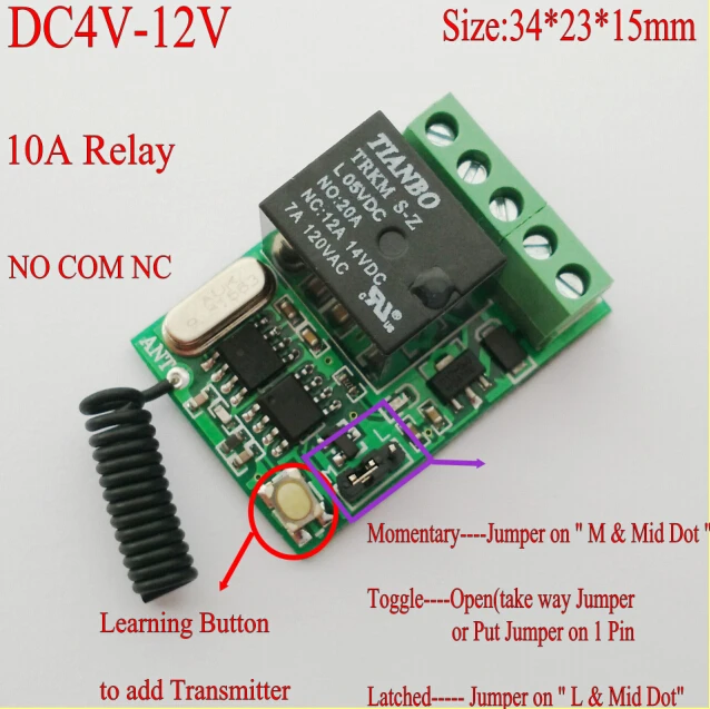 Пульт дистанционного управления для открывания двери 5 в постоянного тока 6 9 В 12
