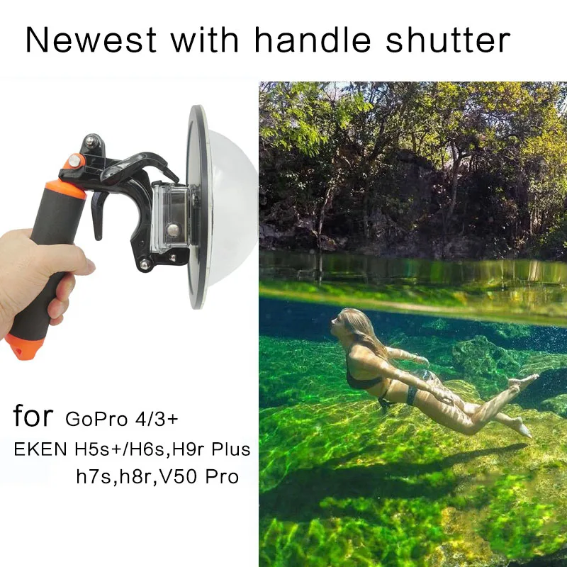 TUYU Водонепроницаемый купол порт Крышка для GoPro Hero 5 6 4 session EKEN h9 h6s h5s sj4000 купол для xiaomi yi 4k камера водонепроницаемый купол - Цвет: NEW for gopro 4 h5s