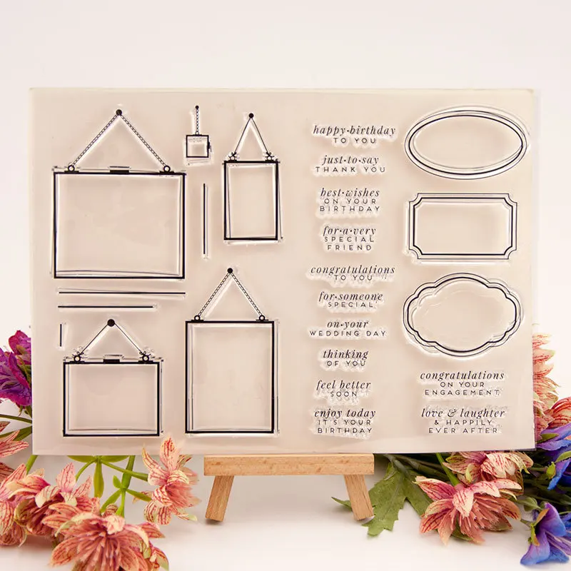 Поздравления прозрачный чистый силикон штамп/печать для DIY