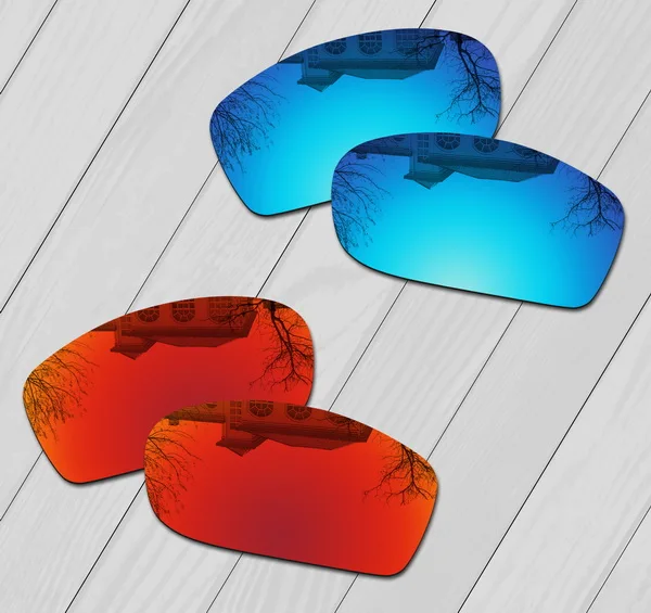 Fire Red-Ice Blue E.O.S поляризованные улучшенная замена линз для Oakley Солнцезащитные очки с челюстью-множественный выбор - Цвет линз: Fire Red-Ice Blue