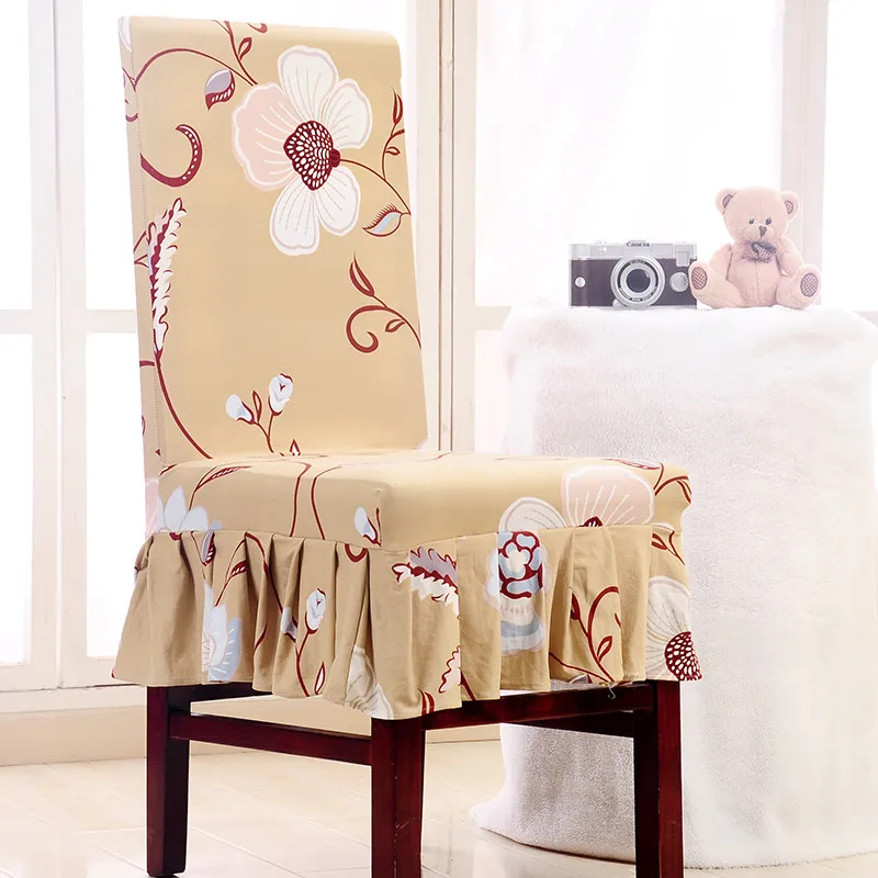 Чехол на стул в стиле юбки съемный чехол сиденье эластичные Нескользящие Чехлы