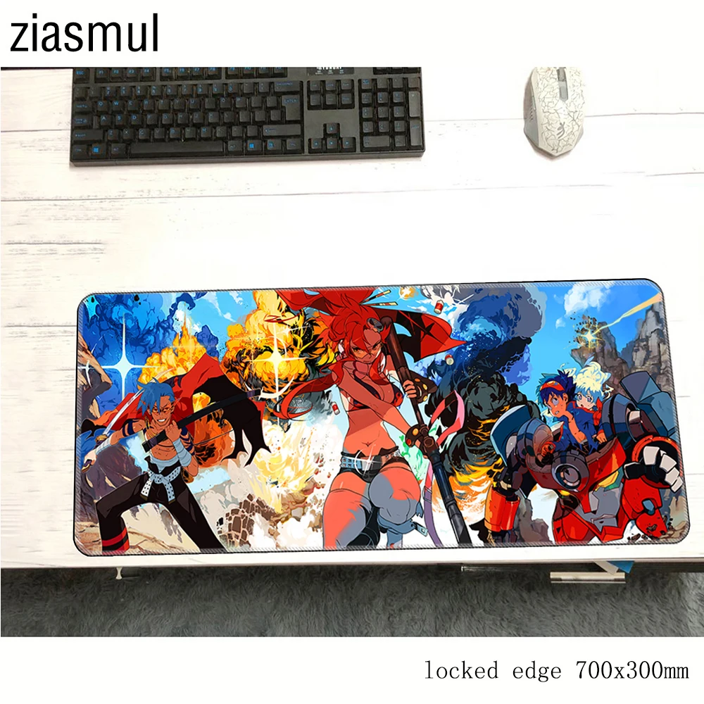 Игровой коврик для мыши gurren lagann 700x300x2 мм с блокированными краями|Коврики мышей| |
