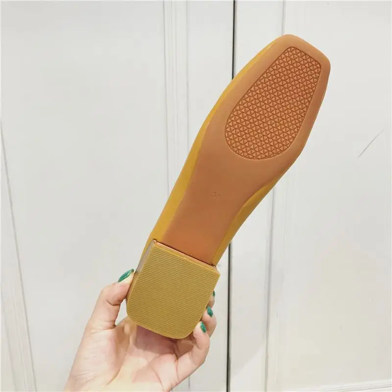 Женские туфли-лодочки без застежки в стиле ретро с квадратным носком женская