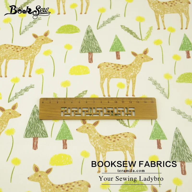 Booksew 100% хлопок саржа Ткань Вышивание для Скрапбукинг лоскутное Постельные