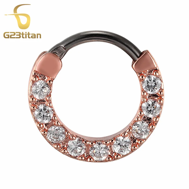 Nose Piercing Ring G23titan 16 г пирсинг носа кольцо индийская перегородка кликер носа кольца пирсинг тела ювелирные изделия обручи Спираль пирсинг для хрящевой части уха подарки - Окраска металла: Nose Piercing Ring