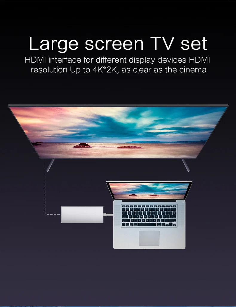 EASYA Thunderbolt 3 Тип usb-C концентратор HDMI 4 K Rj45 1000 адаптер Mbps USB-C док-станция с PD SD/Картридер для Macbook Pro