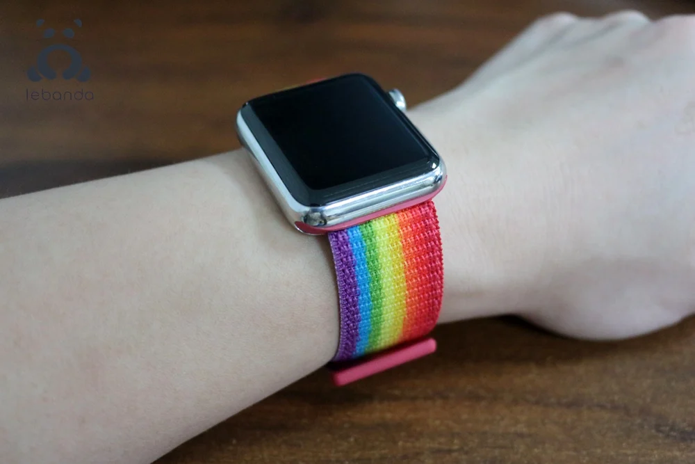 Lebanda Sport loop для apple watch 5, 4, 3, 2, 1, ремешок для iwatch 38, 40, 42, 44 мм, тканый нейлоновый ремешок, Аляска, синий