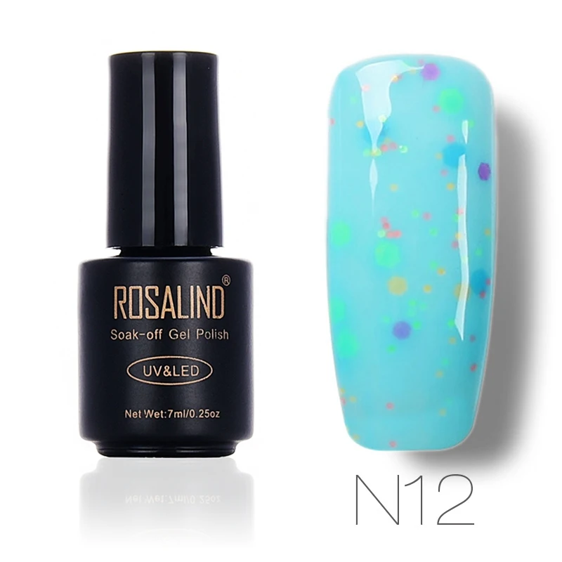 N12 Гель ROSALIND 1S 7 мл, N01-24 гель для ногтей, серия cheir, УФ светодиодный лак для маникюра, полуперманентный Гель-лак для ногтей - Цвет: N12