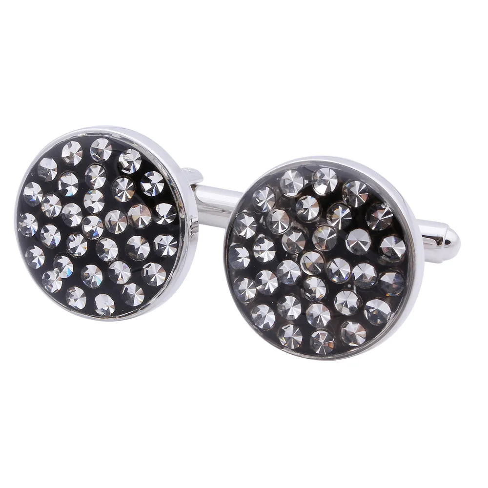 HAWSON белые запонки с кристаллами круглые для мужской рубашки свадебное платье