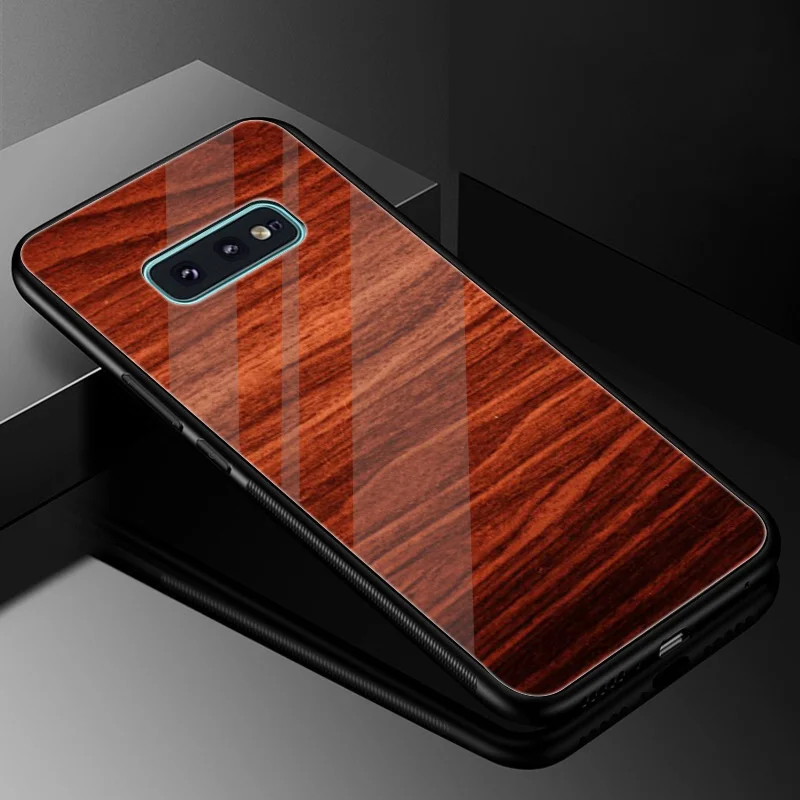 G4 Gerleek Стекло DIY текстурой деревянный ящик для samsung A10 A20 A30 A40 A50 A60 A70 S7 край S8 S9 плюс S10 Note 8, 9 - Цвет: G4