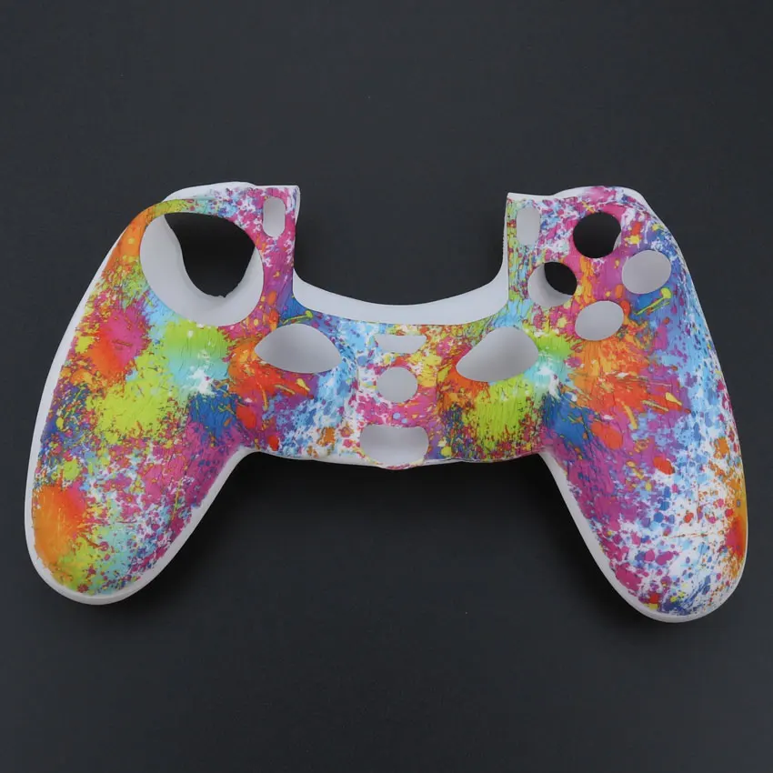YuXi мягкий силиконовый резиновый чехол для Playstation Dualshock 4 PS4 Pro тонкий контроллер кожи - Цвет: F