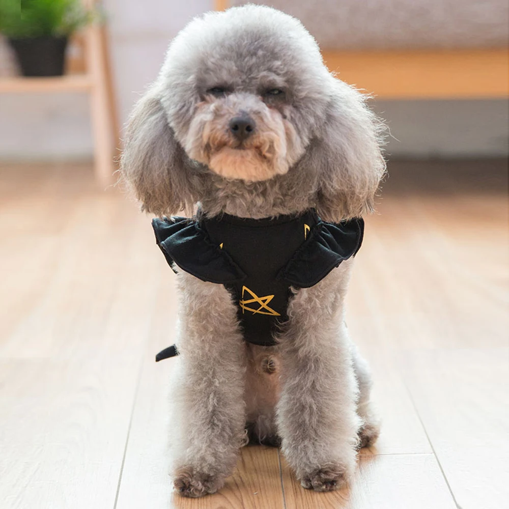 Hipidog дышащий Летающий рукав хлопок бант ремень Одежда для питомцев маленькая