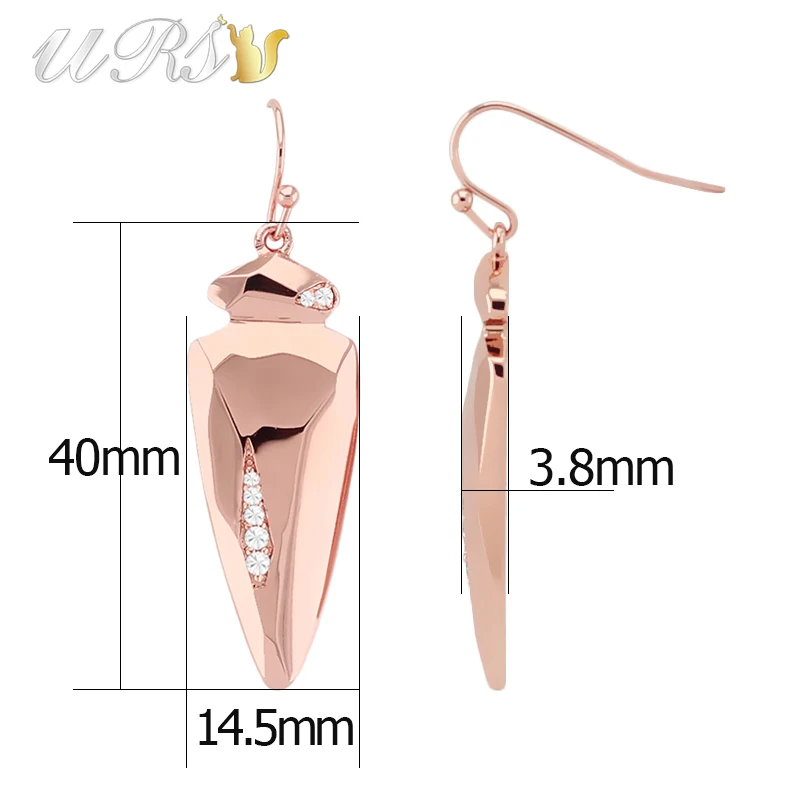 Модные аксессуары KS Stephanie, серьги с фианитом из розового золота, современные ювелирные изделия,, подарок