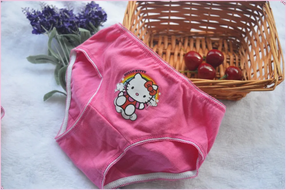 Трусики для девочек детские трусики с принтом hello kitty для девочек детские трусики нижнее белье из хлопка с рисунком 12 шт./партия