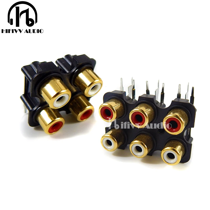 Сигнальный кабель hifi разъем RCA 4 канала и 6 каналов позолоченный аудиокабель