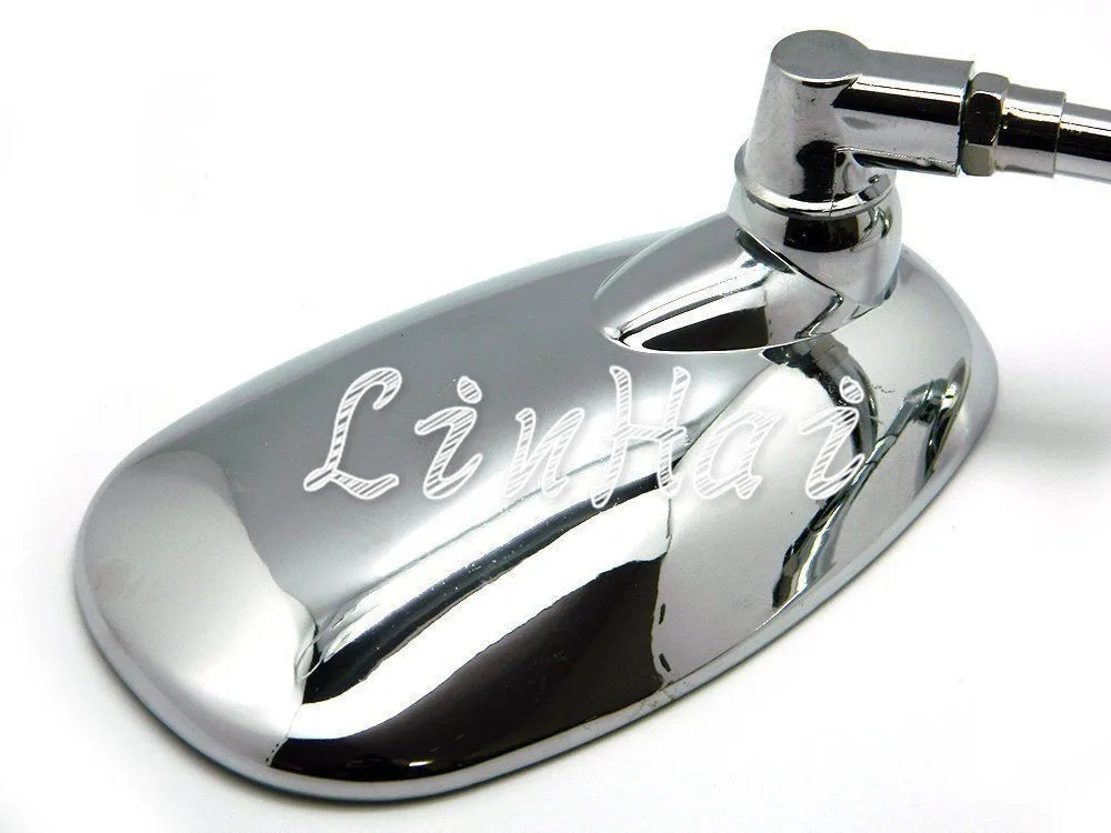 Новые 1 пара хромированные Большие Пользовательские боковые зеркала заднего