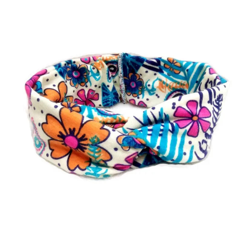 Knotted Headband For Girls 2019 Print Hair Bows Elastic Turban Head Wraps Kids Top Knot Hairband Accessories | Детская одежда и