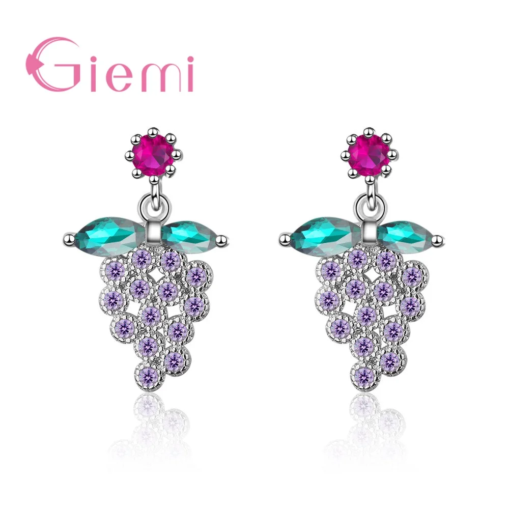 

New Design 925 Sterling Silver Charms Birthday Gift Jewelry Boucle Foreille Femme Earings Cubic Zirconia Women Stud Earrings