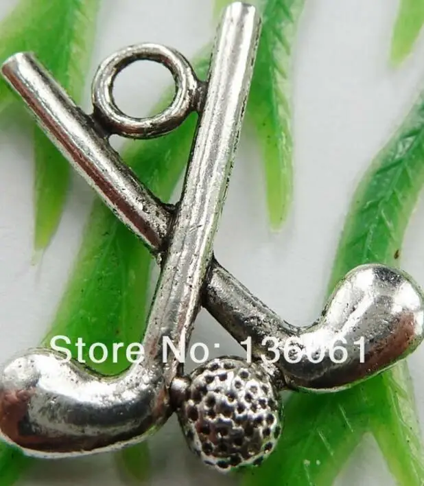 Винтаж браслет из сплава с крыльями ангела клюшки для гольфа рисунком сердца