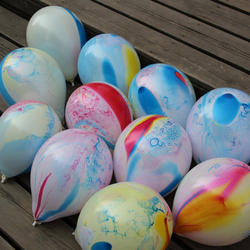 CCINEE 20PCs/lot 12inch Rainbow Printed Laatex Baalons Inflatable Air Balls Wedding Decoration Birthday Party Balon Supplies | Игрушки и